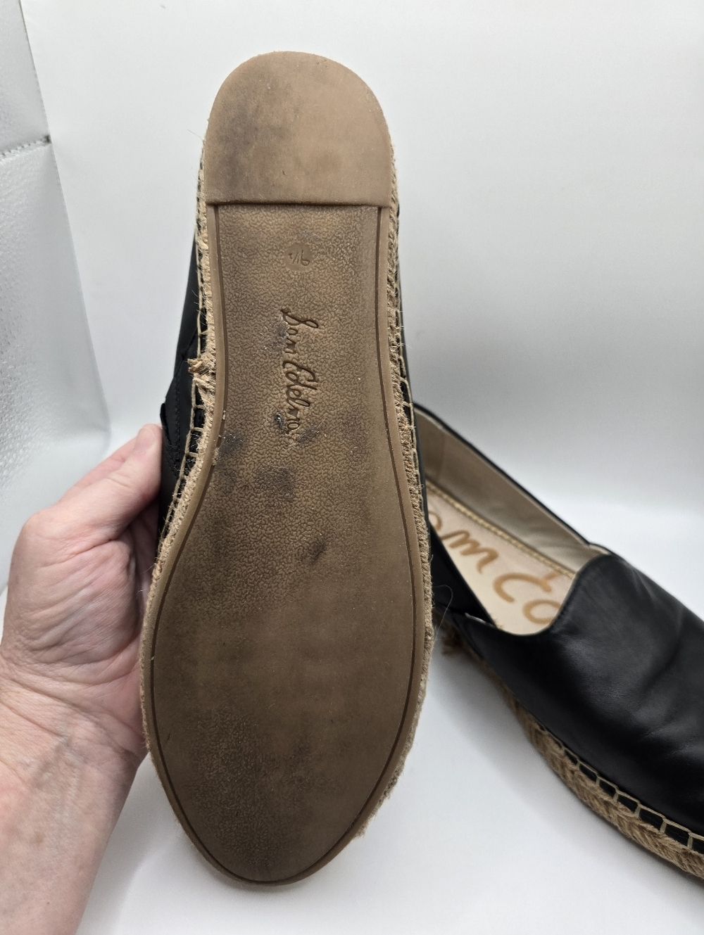 Sam Edleman Leather Black Espadrille Jute Details Flats/shoes. Ladies 9.5M - Picture 7 of 12